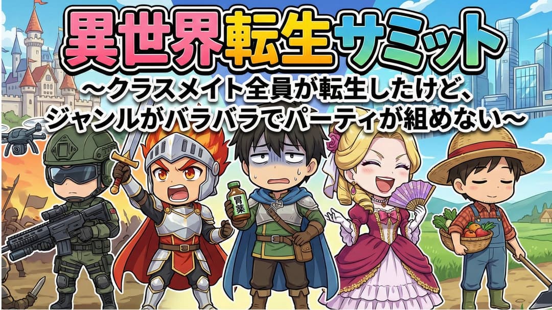 異世界転生サミット～クラスメイト全員が転生したけど、ジャンルがバラバラでパーティが組めない～ background image