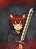 붉은 머리의 묘인