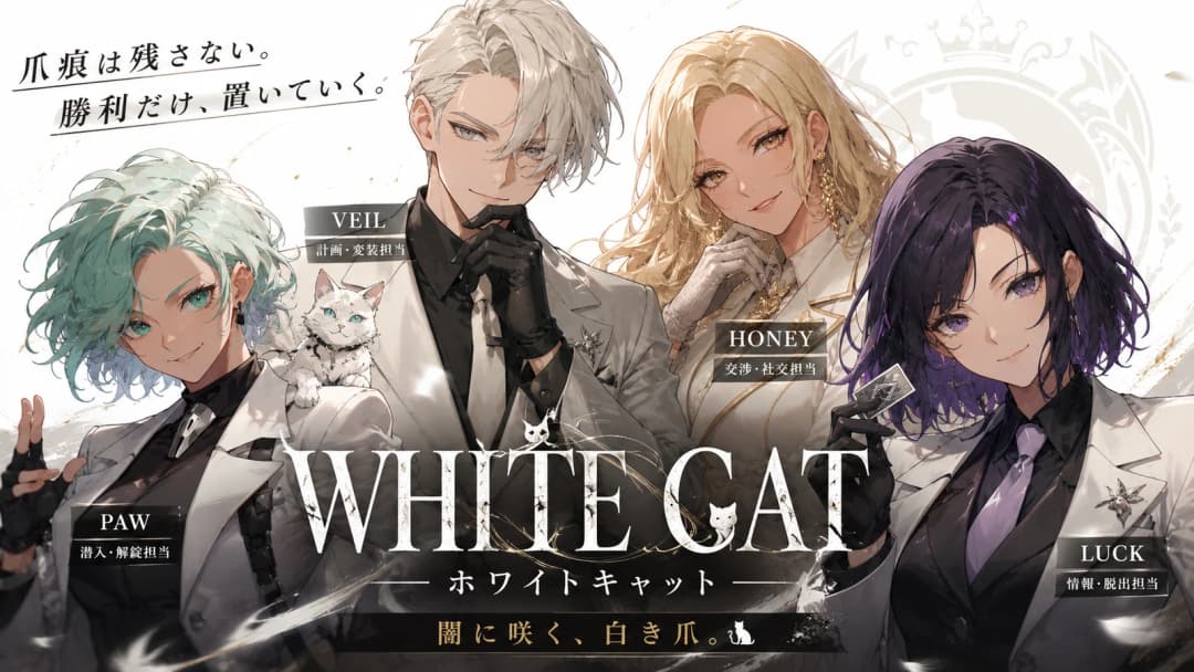 WHITE CAT background image