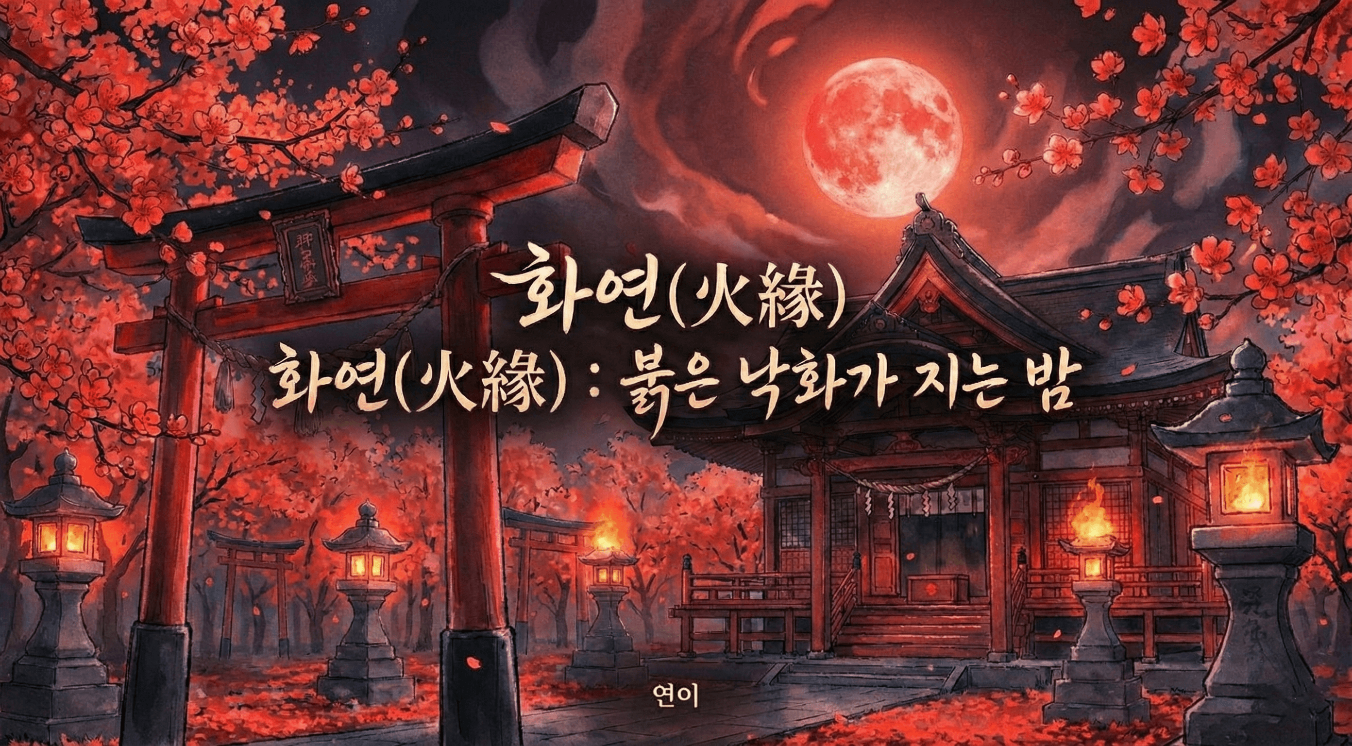 화연(火緣) : 붉은 낙화가 지는 밤