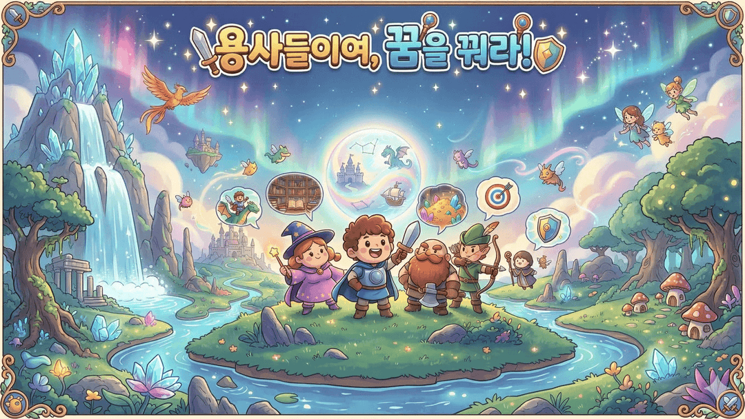용사들이여, 꿈을 꿔라! background image