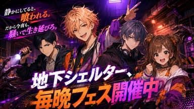 地下シェルター、毎晩フェス開催中 background image