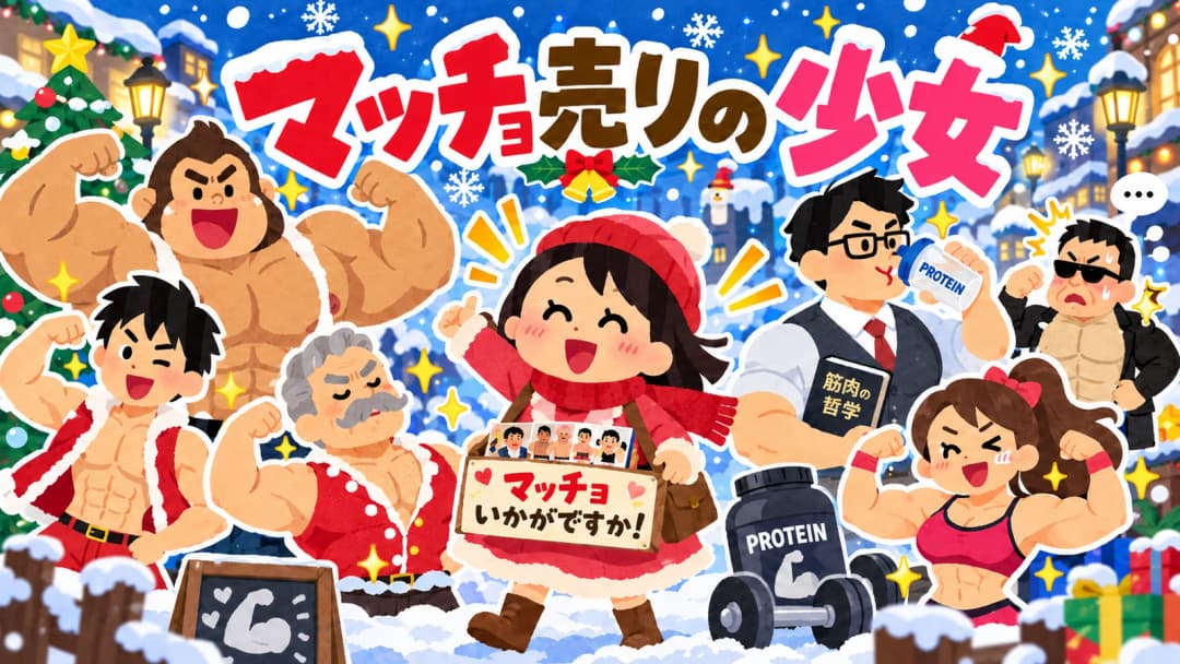 マッチョ売りの少女 background image