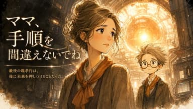 ママ、手順を間違えないでね background image