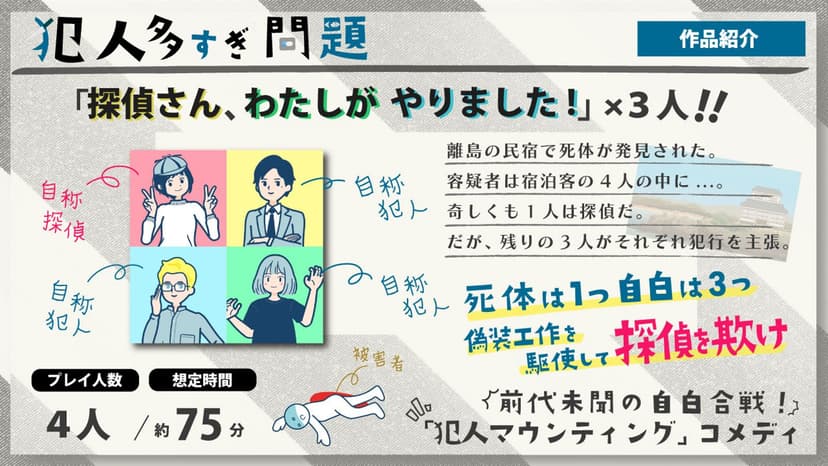 犯人多すぎ問題 - 探偵さん、わたしがやりました -