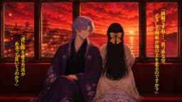 色と色の不思議な赤い街