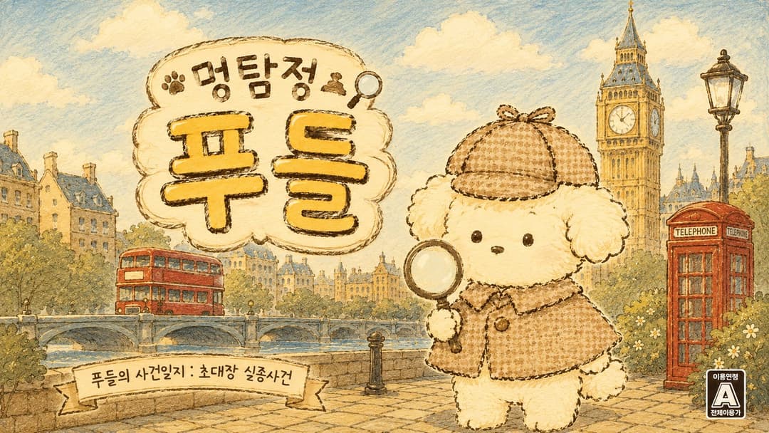 멍탐정 푸들 : 사라진 초대장을 찾아서 background image