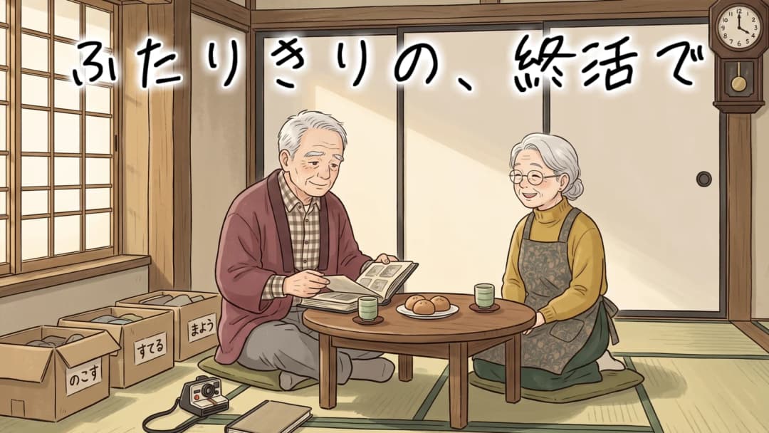 ふたりきりの、終活で background image