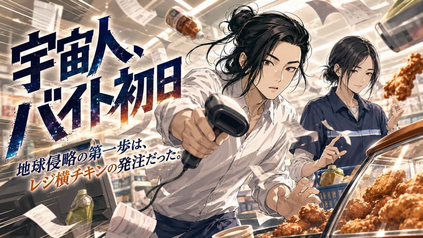 宇宙人、バイト初日