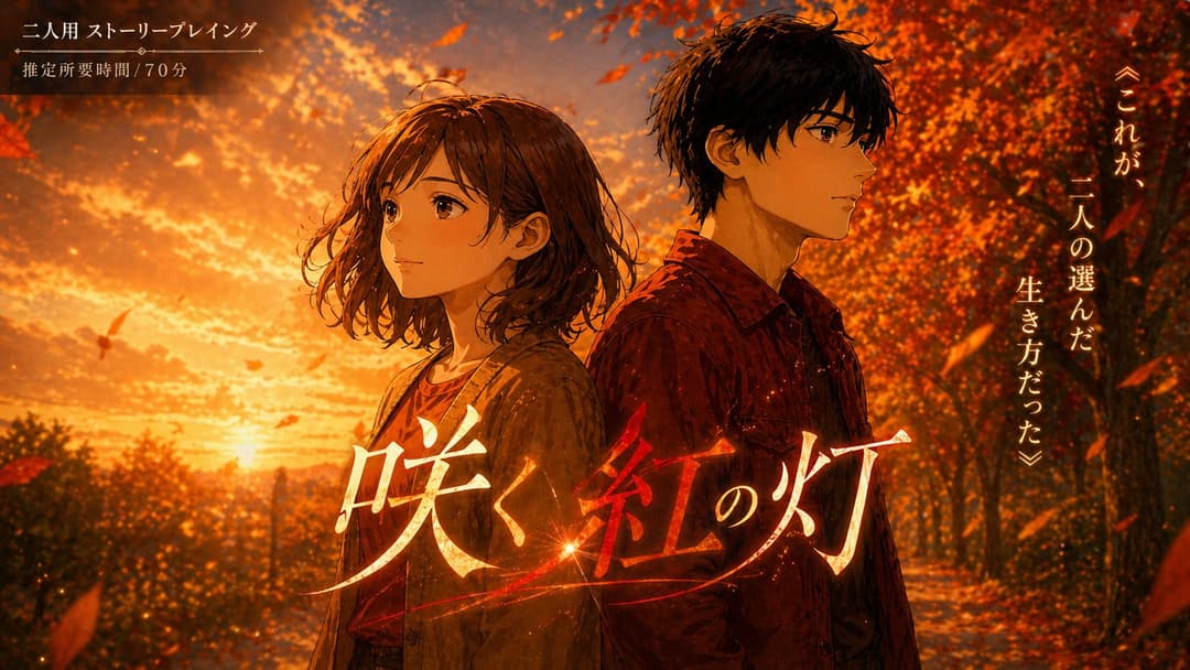 咲く紅の灯 background image