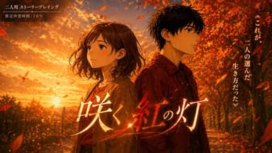 咲く紅の灯 background image
