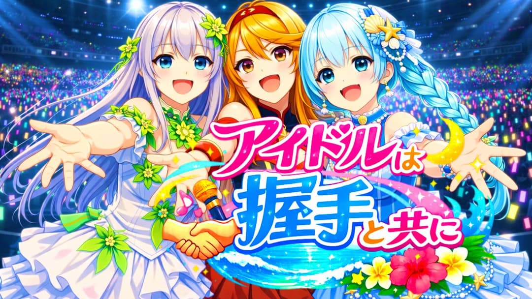 アイドルは握手と共に background image