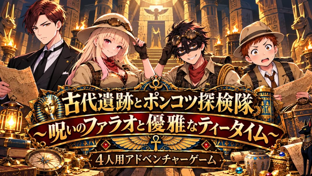 古代遺跡とポンコツ探検隊〜呪いのファラオと優雅なティータイム background image