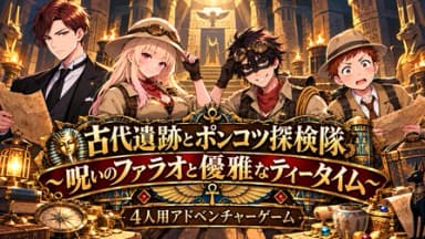 古代遺跡とポンコツ探検隊〜呪いのファラオと優雅なティータイム background image