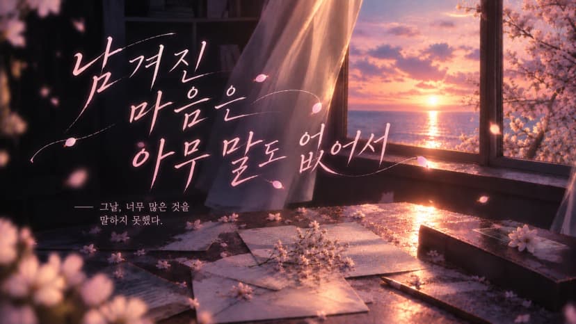 남겨진 마음은 아무 말도 없어서 포스터