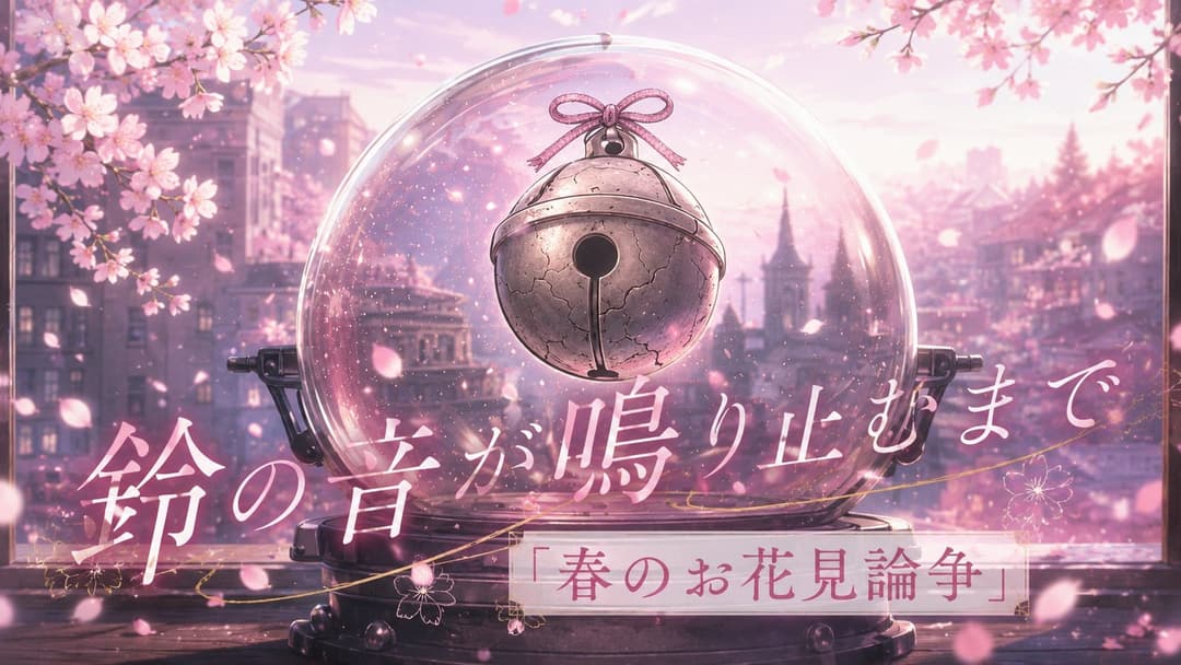 鈴の音が鳴り止むまで～春のお花見論争～  background image